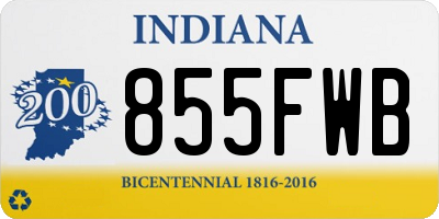 IN license plate 855FWB