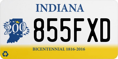 IN license plate 855FXD