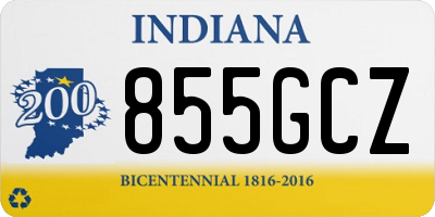 IN license plate 855GCZ