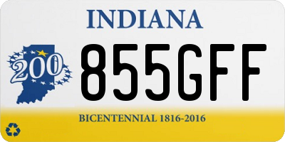 IN license plate 855GFF