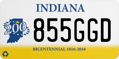 IN license plate 855GGD