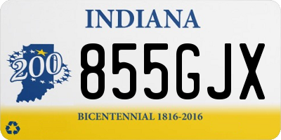 IN license plate 855GJX