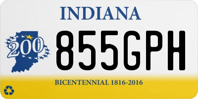 IN license plate 855GPH