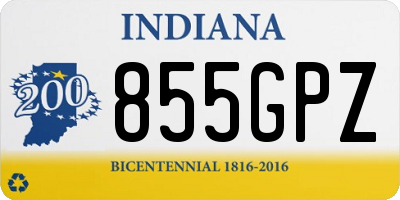 IN license plate 855GPZ