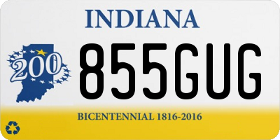 IN license plate 855GUG