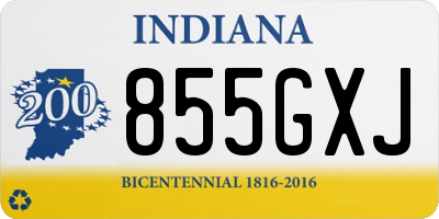 IN license plate 855GXJ