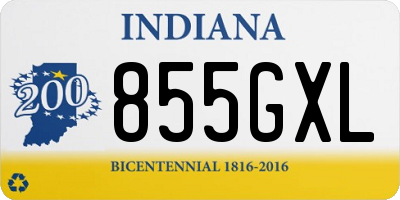 IN license plate 855GXL