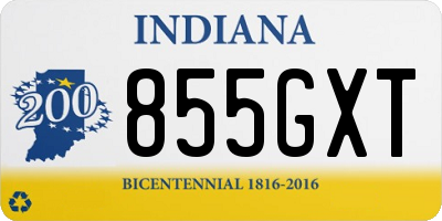 IN license plate 855GXT