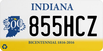 IN license plate 855HCZ