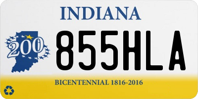 IN license plate 855HLA