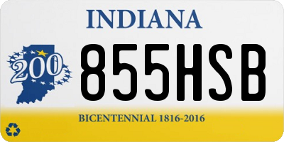 IN license plate 855HSB