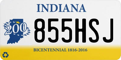 IN license plate 855HSJ