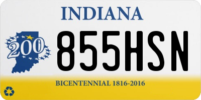 IN license plate 855HSN