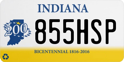 IN license plate 855HSP