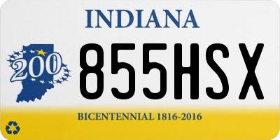 IN license plate 855HSX