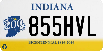 IN license plate 855HVL
