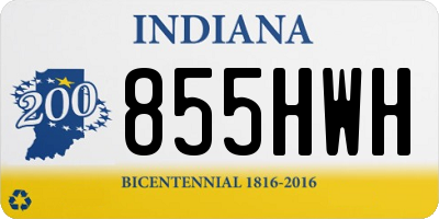 IN license plate 855HWH