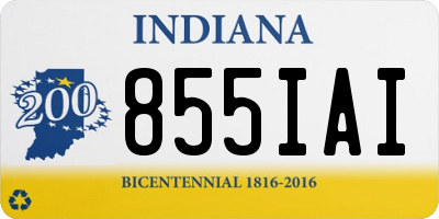IN license plate 855IAI