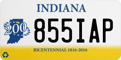 IN license plate 855IAP