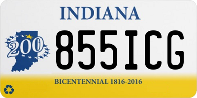 IN license plate 855ICG