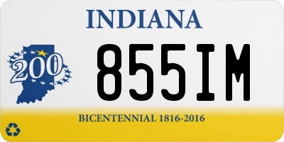IN license plate 855IM