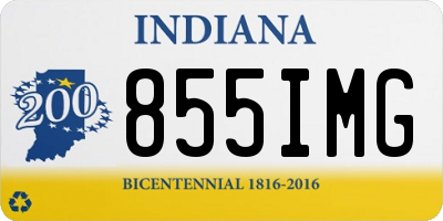 IN license plate 855IMG