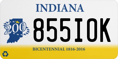 IN license plate 855IOK