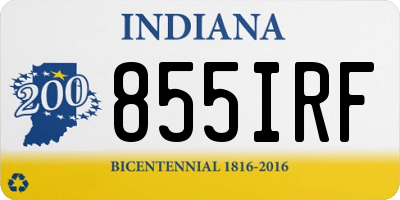 IN license plate 855IRF