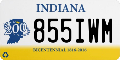 IN license plate 855IWM