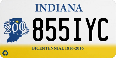 IN license plate 855IYC