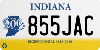 IN license plate 855JAC