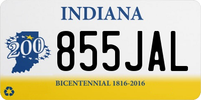 IN license plate 855JAL