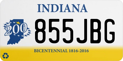 IN license plate 855JBG
