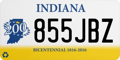 IN license plate 855JBZ