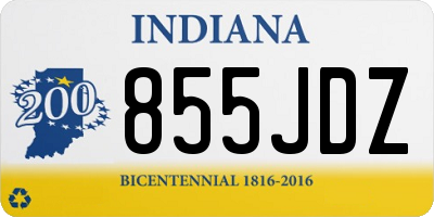 IN license plate 855JDZ