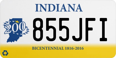 IN license plate 855JFI