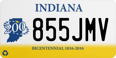 IN license plate 855JMV