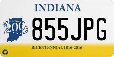 IN license plate 855JPG
