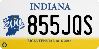 IN license plate 855JQS