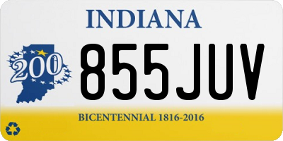 IN license plate 855JUV