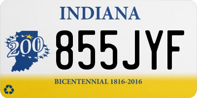 IN license plate 855JYF