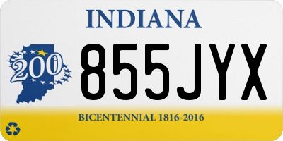 IN license plate 855JYX