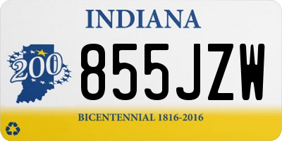 IN license plate 855JZW