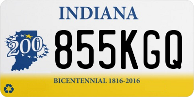 IN license plate 855KGQ