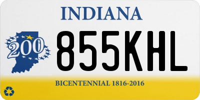 IN license plate 855KHL