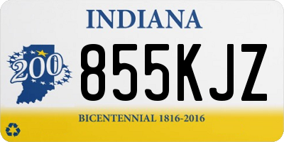 IN license plate 855KJZ