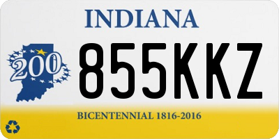 IN license plate 855KKZ