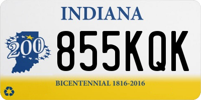 IN license plate 855KQK