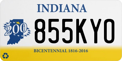 IN license plate 855KYO
