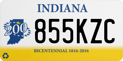 IN license plate 855KZC